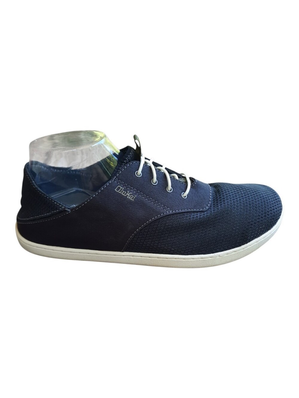 OluKai Nohea Moku Mood Indigo Blue Casual Drop-In-Heel Mesh Boat Shoes Size 9.5